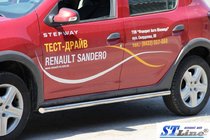 Renault Sandero 2013-2022 Rury Boczne BB001 (2 szt., stal nierdzewna) zdjęcia 5