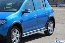 Renault Sandero 2013-2022 Rury Boczne BB001 (2 szt., stal nierdzewna) zdjęcia 3