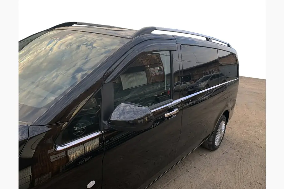 Mercedes Vito/V-class W447 2014- Dolne listwy okienne ze stali nierdzewnej na całej długości (8 szt.) OmsaLine, L2, 2 Drzwi Boczne Image