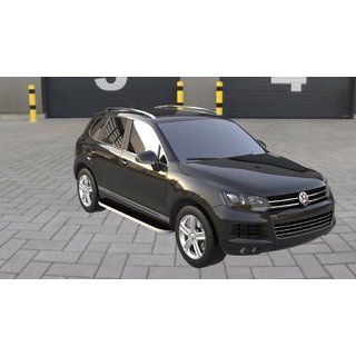 Progi Boczne Tayga Grey (2 szt., Aluminium) Volkswagen Touareg 2010-2018 zdjęcia 2