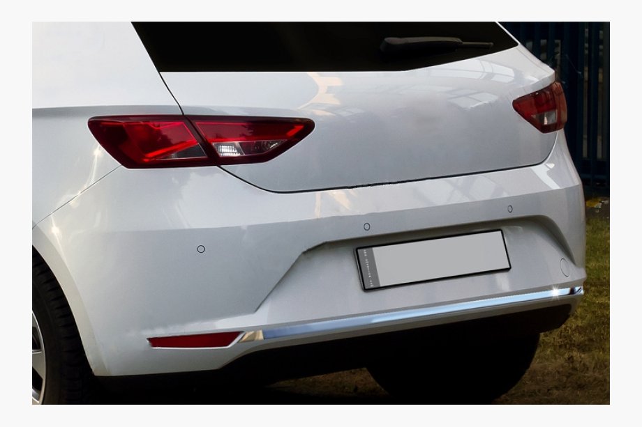 Seat Leon 2013-2020 Listwa tylnego zderzaka stal nierdzewna Image