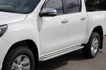 Toyota Hilux 2015- Progi Boczne KB001 Stal Nierdzewna zdjęcia 1