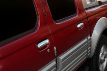 Nissan NP300 1999-2015 Chromowane Nakładki na Klamek Drzwi (4 szt, Stal Nierdzewna) OmsaLine - Włoska Stal Nierdzewna zdjęcia 1