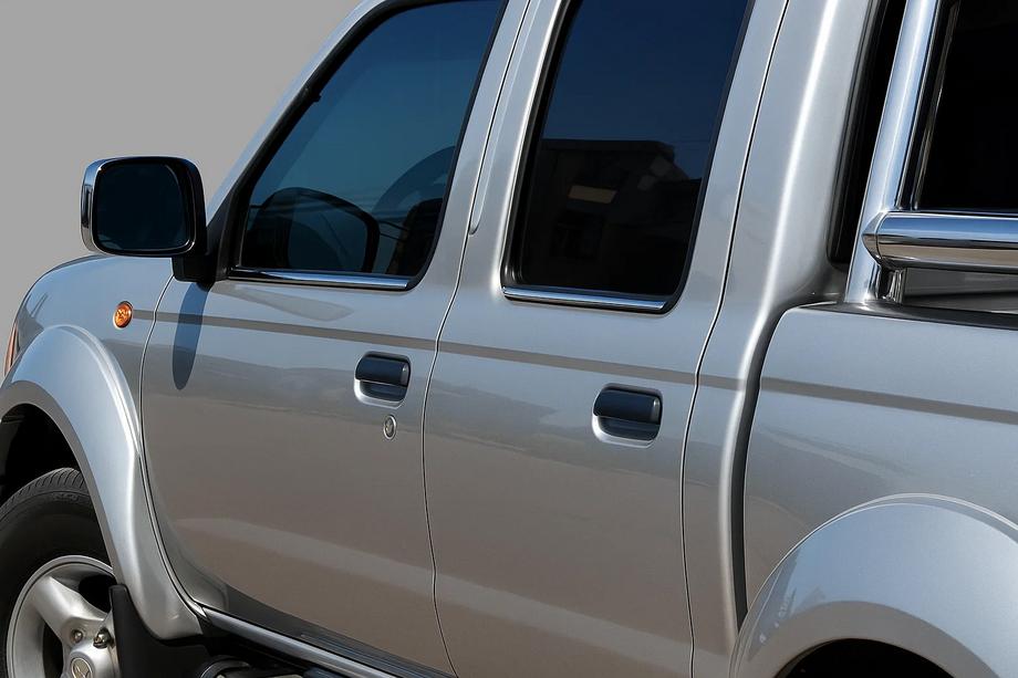 Nissan NP300 1999-2015 Zewnętrzne listwy okienne stal nierdzewna (4 szt.) Image