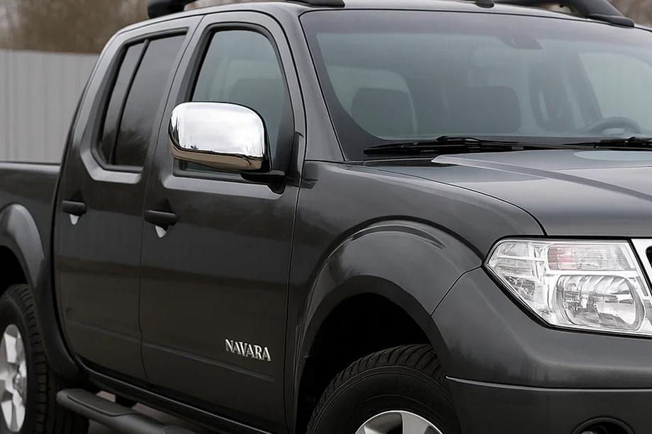 Nissan Navara 2006-2015 Nakładki na Lusterka (2 szt, Stal Nierdzewna) Bez kierunkowskazu Image