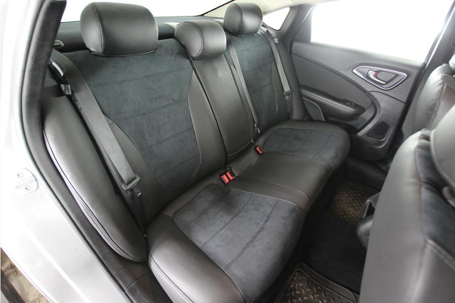 Chrysler 200 II 2014-2017 Pokrowce samochodowe ekoskóra+tkanina+alcantara Antara A001 (pełne wnętrze) Zdjęcia 4
