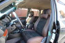 Toyota Land Cruiser Prado 120 2002-2009 Pokrowce samochodowe skóra ekologiczna+tkanina+alcantara Antara A088 (całe wnętrze) zdjęcia 2