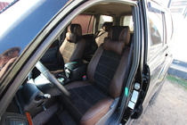 Toyota Land Cruiser Prado 120 2002-2009 Pokrowce samochodowe skóra ekologiczna+tkanina+alcantara Antara A088 (całe wnętrze) zdjęcia 1