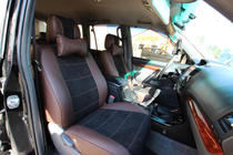 Toyota Land Cruiser Prado 120 2002-2009 Pokrowce samochodowe skóra ekologiczna+tkanina+alcantara Antara A088 (całe wnętrze) zdjęcia 4