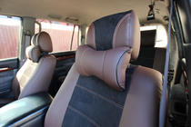 Toyota Land Cruiser Prado 120 2002-2009 Pokrowce samochodowe skóra ekologiczna+tkanina+alcantara Antara A088 (całe wnętrze) zdjęcia 5