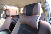 Toyota Land Cruiser Prado 120 2002-2009 Pokrowce samochodowe skóra ekologiczna+tkanina+alcantara Antara A088 (całe wnętrze) zdjęcia 17