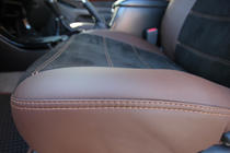 Toyota Land Cruiser Prado 120 2002-2009 Pokrowce samochodowe skóra ekologiczna+tkanina+alcantara Antara A088 (całe wnętrze) zdjęcia 22