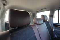 Toyota Land Cruiser Prado 120 2002-2009 Pokrowce samochodowe skóra ekologiczna+tkanina+alcantara Antara A088 (całe wnętrze) zdjęcia 15