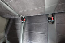 Renault Logan I 2005-2008 Pokrowce samochodowe ekoskóra+tkanina+alcantara Antara A001 (pełne wnętrze) zdjęcia 9