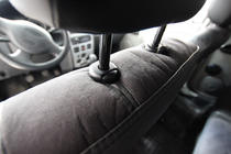 Renault Logan I 2005-2008 Pokrowce samochodowe ekoskóra+tkanina+alcantara Antara A001 (pełne wnętrze) zdjęcia 11