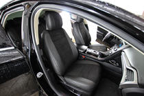 Ford Fusion 2012-2020 Pokrowce samochodowe ekoskóra+tkanina+alcantara Antara A001 (pełne wnętrze) zdjęcia 1