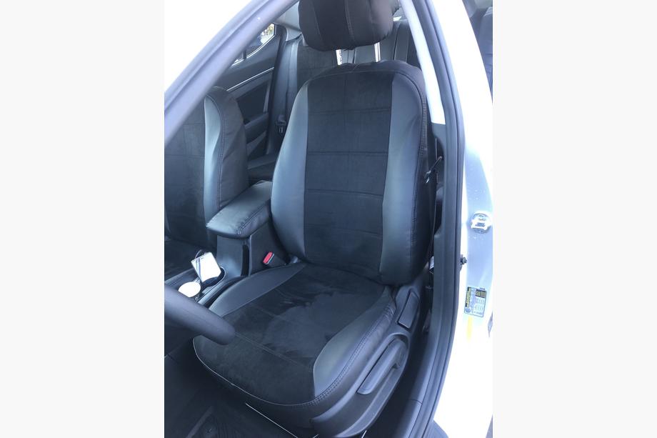 Hyundai Elantra (AD) 2015-2020 Pokrowce samochodowe ekoskóra+tkanina+alcantara Antara A001 (pełne wnętrze) Image