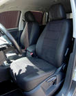 Volkswagen Tiguan 2016-2023 Pokrowce samochodowe ekoskóra+tkanina+alcantara Antara A001 (pełne wnętrze) zdjęcia 1
