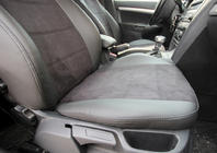 Skoda Octavia II A5 2010-2013 Pokrowce samochodowe ekoskóra+tkanina+alcantara Antara A001 (pełne wnętrze) zdjęcia 21