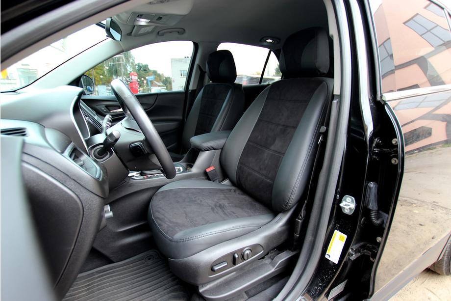 Chevrolet Equinox 2018-2025 Pokrowce samochodowe ekoskóra+tkanina+alcantara Antara A001 (pełne wnętrze) Image