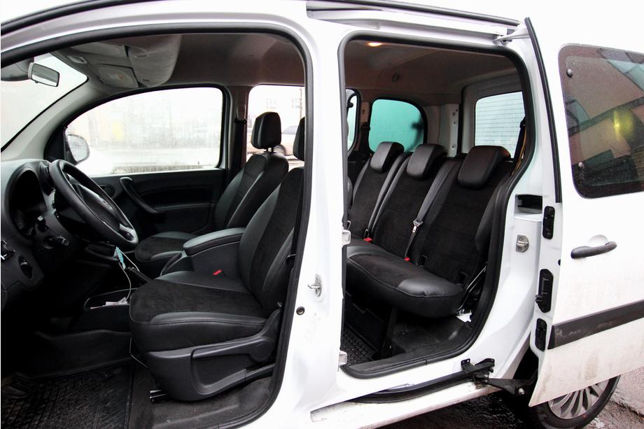 Mercedes Citan 2013-2021 Pokrowce samochodowe ekoskóra+tkanina+alcantara Antara A001 (pełne wnętrze) Image