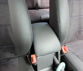 Volkswagen Caddy 2010-2015 Pokrowce Samochodowe Skóra Ekologiczna+Tkanina+Alcantara Antara A001b (Komplet) zdjęcia 17