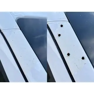 Daszek na szybę przednią na ramie V2 (czarny połysk, 5mm) Volkswagen Crafter 2006-2016 zdjęcia 3