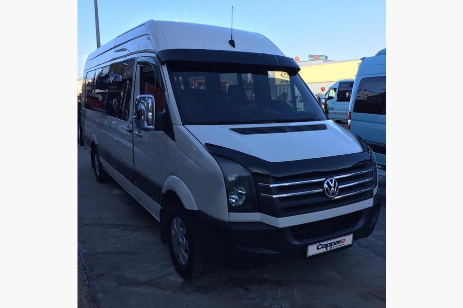 Volkswagen Crafter 2006-2016 Daszek na szybę przednią na ramie V2 (czarny połysk, 5mm) Zdjęcia 10