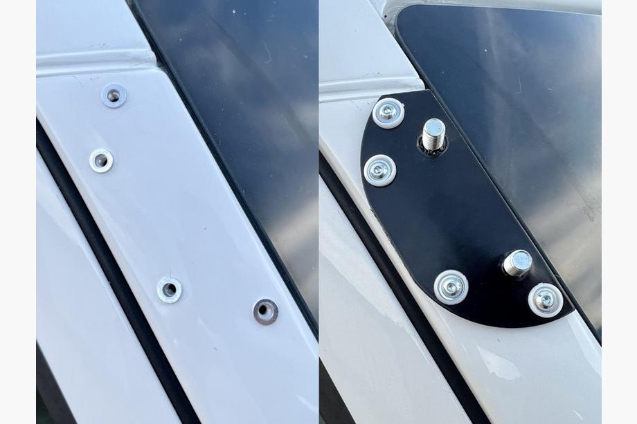 Volkswagen Crafter 2006-2016 Daszek na szybę przednią na ramie V2 (czarny połysk, 5mm) Zdjęcia 4