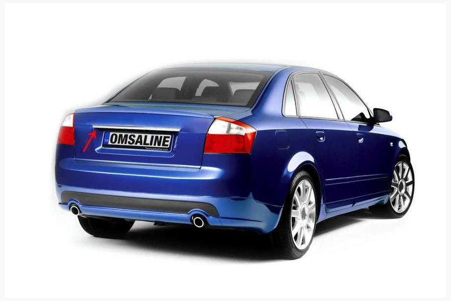 Audi A4 B6 2000-2004 Listwa klapy nad tablica rejestracyjna OmsaLine stal nierdzewna Image