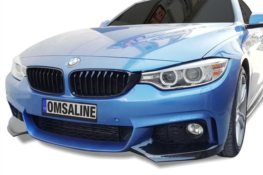 BMW 4 Series F32/F33/F36 2012-2020 Nakładka na przedni zderzak Flap do M-Sport, czarna Image