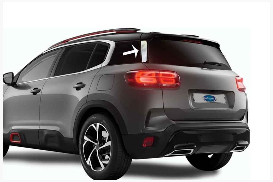 Citroen C5 Aircross 2017-2025 Chromowane nakladki pod spojler (2 szt, stal nierdzewna) Image