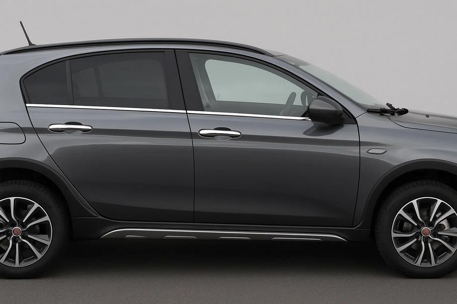 Fiat Tipo Cross 2021- Dolne listwy szyb stal nierdzewna OmsaLine - Włoska Stal Nierdzewna Image