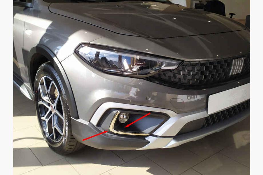 Fiat Tipo Cross 2021- Obwódki Świateł Przeciwmgielnych ze Stali Nierdzewnej Image