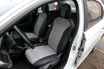 Citroen C-Elysee 2013-2022 Pokrowce Samochodowe Skóra Ekologiczna+Tkanina+Alcantara Antara A0010 (Komplet) zdjęcia 8