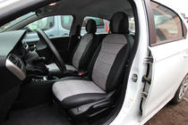 Citroen C-Elysee 2013-2022 Pokrowce Samochodowe Skóra Ekologiczna+Tkanina+Alcantara Antara A0010 (Komplet) zdjęcia 1