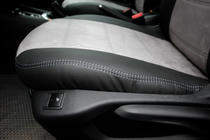 Citroen C-Elysee 2013-2022 Pokrowce Samochodowe Skóra Ekologiczna+Tkanina+Alcantara Antara A0010 (Komplet) zdjęcia 16