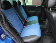 Volkswagen Passat B5 1997-2005 Pokrowce Samochodowe Skóra Ekologiczna+Tkanina+Alcantara Antara A006 (Komplet) zdjęcia 5