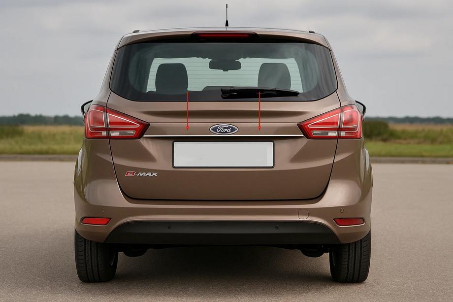 Ford B-Max 2012-2017 Listwa chromowana nad tablicą rejestracyjną (stal nierdzewna) Image