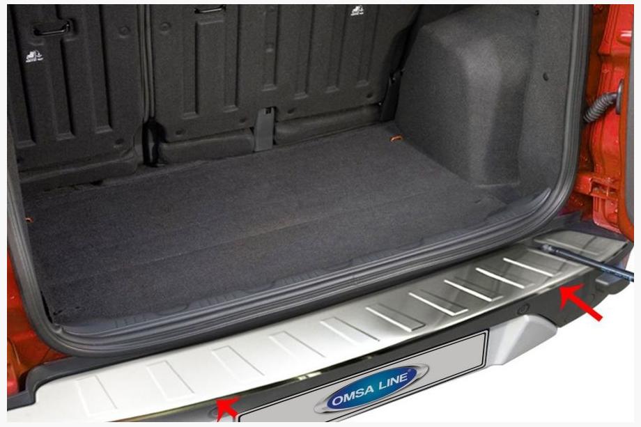 Ford Ecosport 2013-2022 Nakładka na tylny zderzak stal nierdzewna (2013-2017) Image