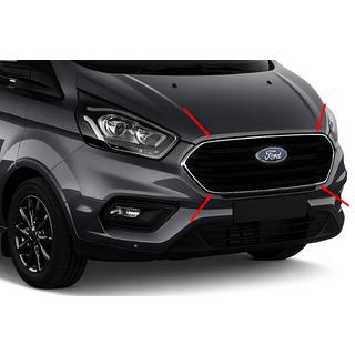 Chromowana ramka na grill 2018+ (4 szt., stal nierdzewna) Ford Custom 2013-2022 zdjęcia 1