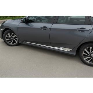 Listwy Drzwiowe V2 (4 szt, Stal Nierdzewna) Honda Civic Sedan X 2016-2021 zdjęcia 1