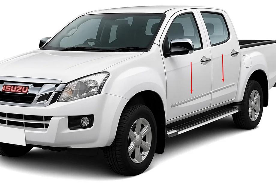 Isuzu D-Max 2011-2019 Listwy Drzwiowe OmsaLine Stal Nierdzewna Image