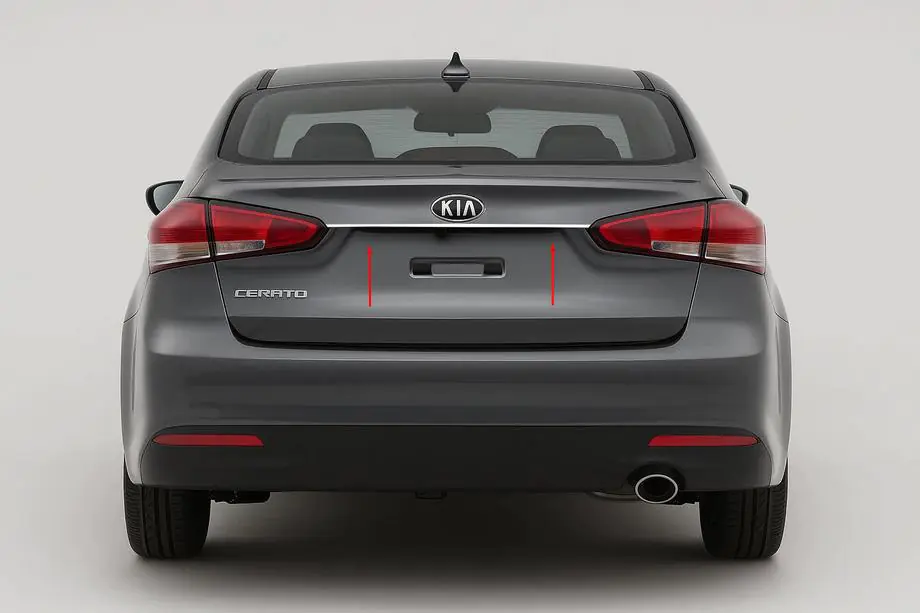 Kia Cerato 3 2013-2018 Listwa chromowana nad tablicą rejestracyjną do Sedan (stal nierdzewna) Image