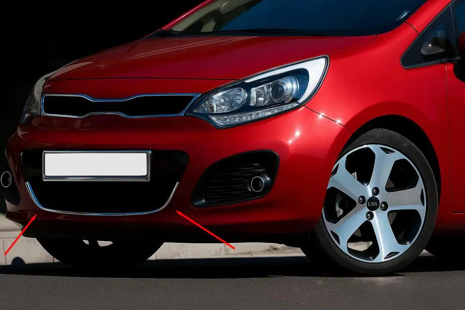 Kia Rio 2012-2017 Nakładka na grill do HB (stal nierdzewna) Image