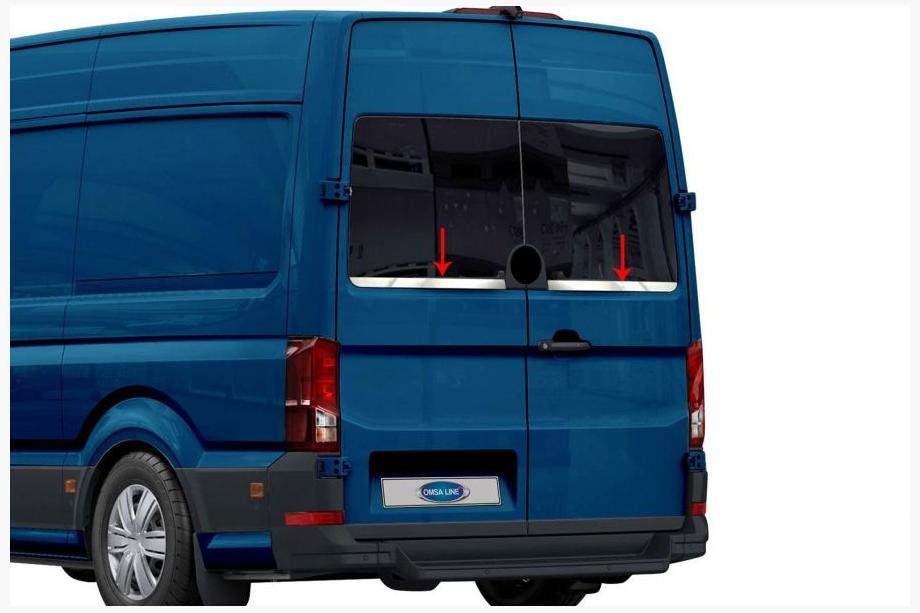 Volkswagen Crafter 2016- Listwa krawędzi szyby stal nierdzewna (2 szt.) Image