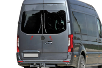 Mercedes Sprinter W907/W910 2018- Listwa tylnej szyby (2 szt, stal nierdzewna) zdjęcia 1