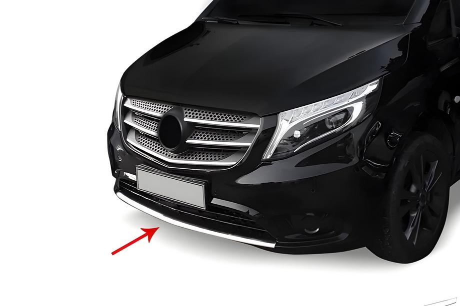 Mercedes Vito/V-class W447 2014- Nakładki na przedni zderzak (stal nierdzewna) Image