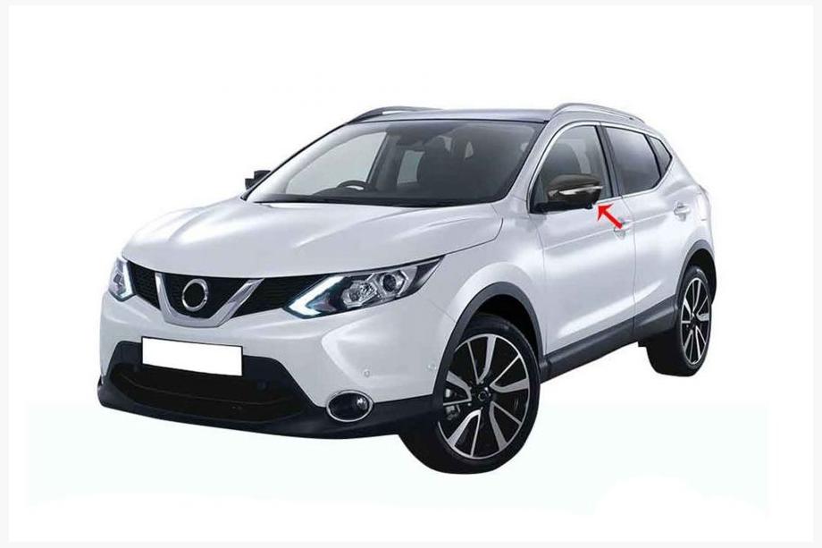 Nissan Qashqai 2014-2021 Nakładki na lusterka z prawdziwego karbonu (2 szt) Image