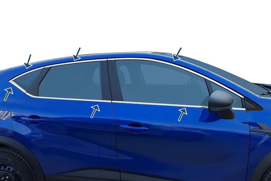 Nissan Juke 2020- Kompletne listwy ozdobne okien stal nierdzewna (10 szt.) Image